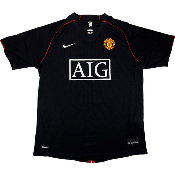 Thailandia Maglia Manchester United Third Retro 2007 2008 Nero